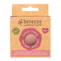 Benecos - Konjac Sponge with Red Clay - Sensitive Skin