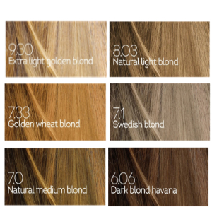 Permanent Hair Dye - Colour Chart