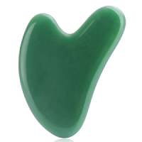 Jade Stone - Gua Sha Green Heart Shape Jade Stone