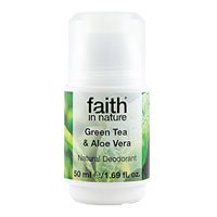 Faith In Nature - Roll-On Crystal Deodorant - Green Tea & Aloe Vera