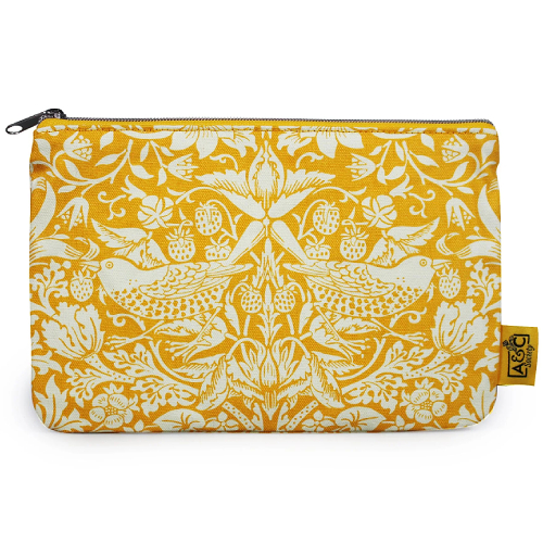 William Morris (Strawberry Thief) Cotton Cosmetic  Bag
